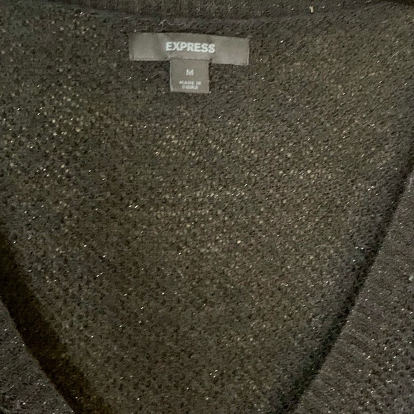 Black lightweight sweater with sparkle. Express. M - Picture 4 of 10